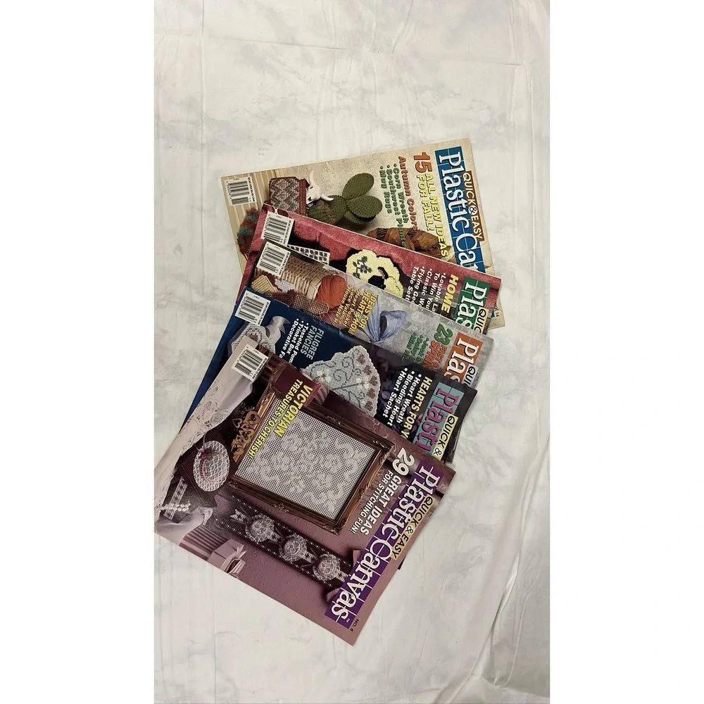 Lot/5‎ Quick & Easy Plastic Canvas Magazines Patterns Crafts Projects 1990/1991